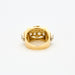 Bague 44 Bague tank pont or jaune platine diamants 58 Facettes