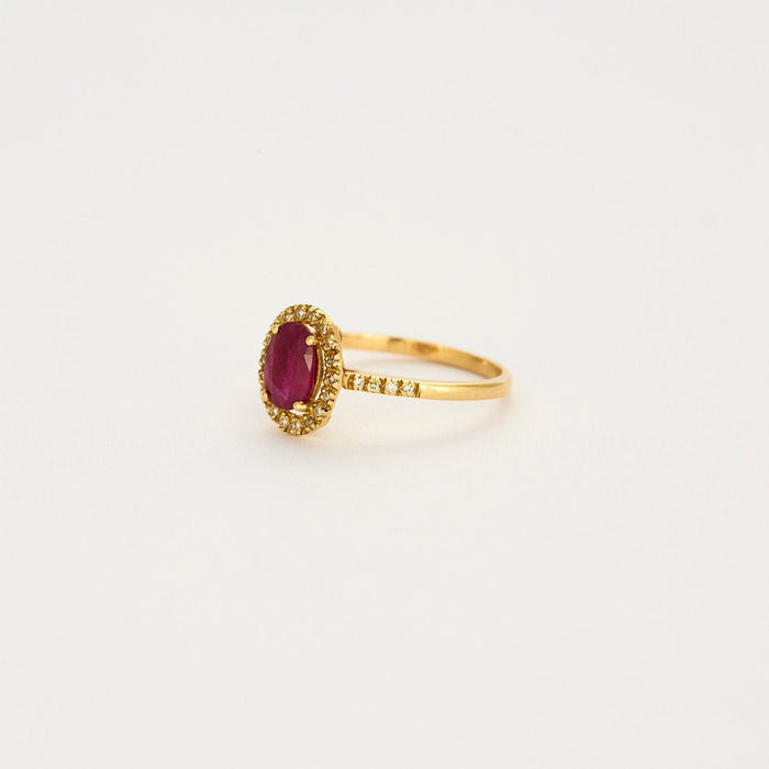 Bague Solitaire or jaune rubis 58 Facettes LP832