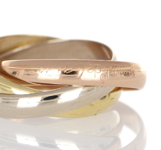 Bague 52 CARTIER - Bague - Trinity - Or blanc 18 carats, Or jaune, Or rose 58 Facettes