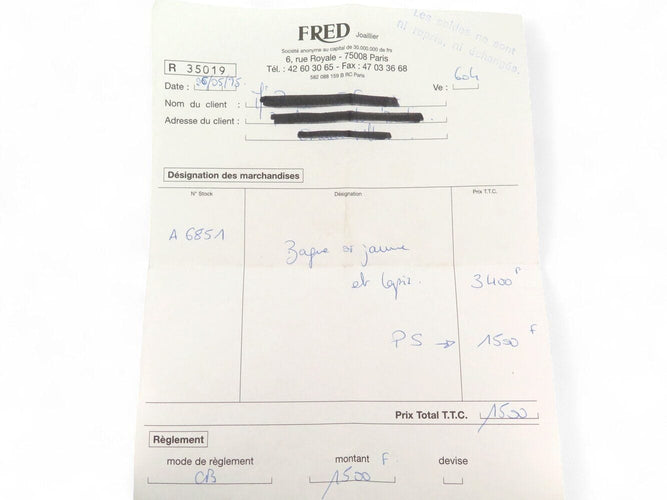 Bague 54 vintage bague FRED t54 en or jaune 18k sertie pierre lapis lazuli 9gr 58 Facettes 269965