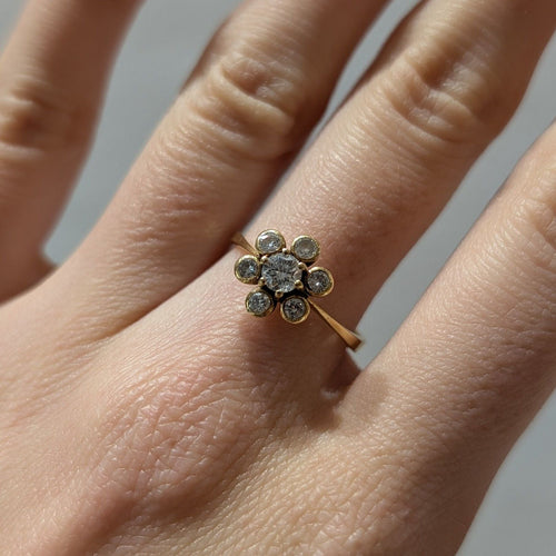 Bague 53 Bague or jaune diamant 58 Facettes