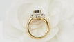 Bague 52 Bague Pompadour en or jaune, saphir et diamants 58 Facettes 32521