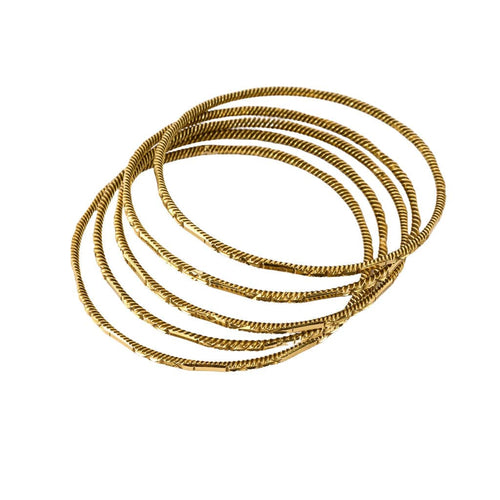 Bracelet Lot de cinq bracelets en or jaune 58 Facettes SOI3035