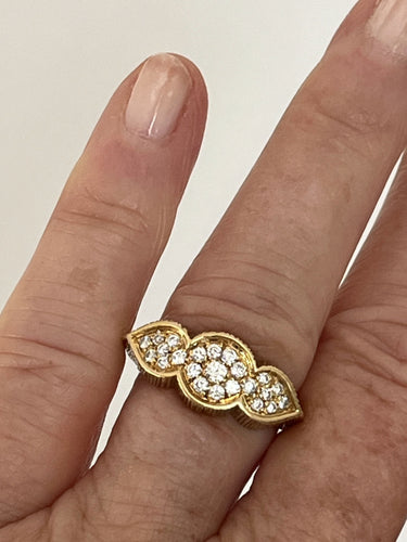 Bague 55 Bague or jaune diamants 58 Facettes 5705