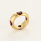 Bague 47,5 FRED - Bague jonc en or jaune et rubis 58 Facettes BIA1118X2