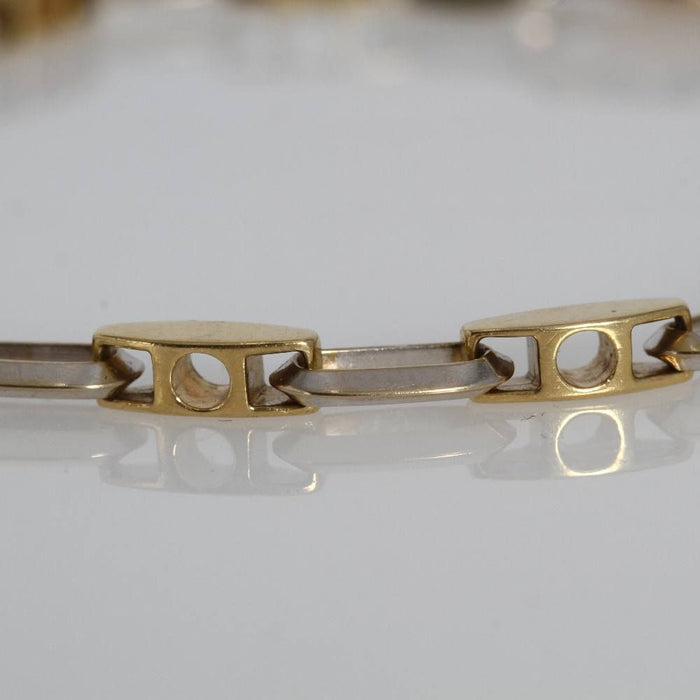 bracelet alterné en or bicolore