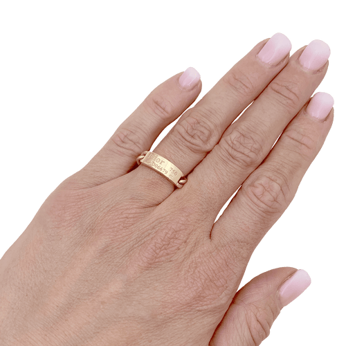 Bague 53 Bague DIOR, "Gourmette" en or jaune. 58 Facettes 34572