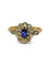 Bague or jaune saphir 0,5 ct et diamants 0,5 ct