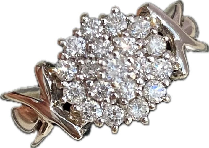 Bague 51 Bague or gris et diamants 58 Facettes