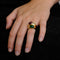 Bague Poiray - Bague Double jonc Emeraude Rubis cabochons 58 Facettes 1