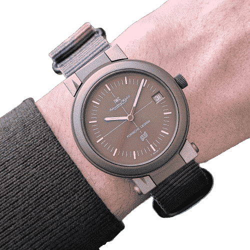 Montre IWC Schaffhausen Nato Olive Porsche Design Compass 1st Version IW 3510 Circa 1978 58 Facettes