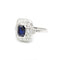 Bague 53 Bague - Platine, Diamants & Saphir 58 Facettes 250006R