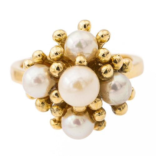 Bague perle Or jaune Perle