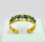 Bague Bague en or avec émeraudes et saphirs. 58 Facettes 50285