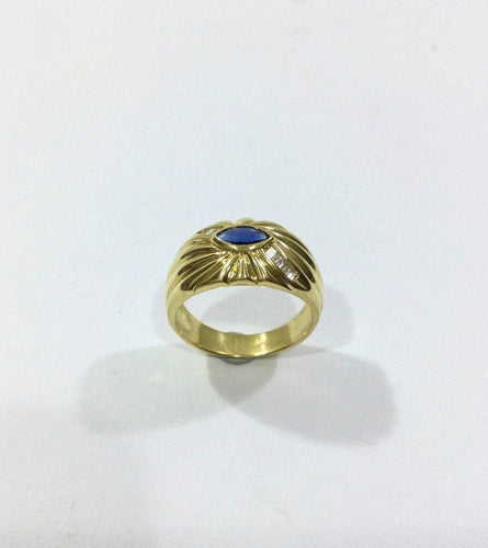 Bague 54 Bague Or jaune Saphir Diamants 58 Facettes