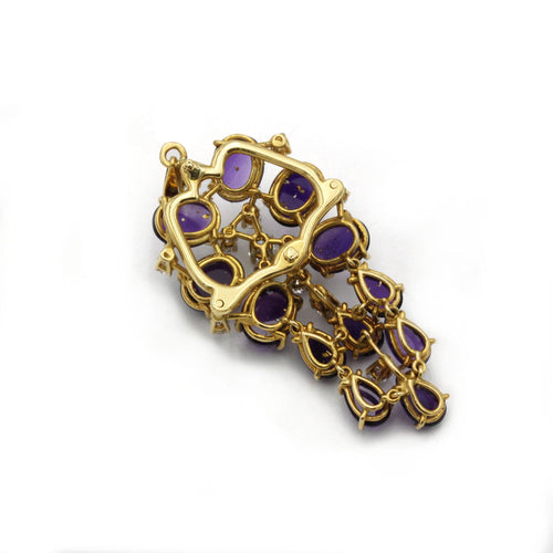 Pendentif Pendentif - Or, améthystes et diamants 58 Facettes 250185R