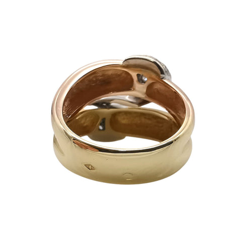 Bague 56 Bague en or jaune et or rose 18 carats et diamants 58 Facettes