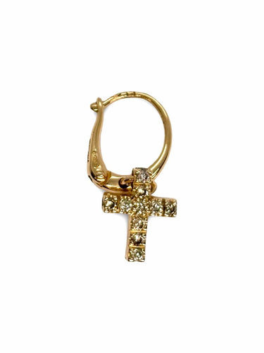 Boucles d'oreilles Boucle d'oreille Croix Pomellato or rose et diamants 0,15 58 Facettes 988