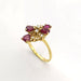 Bague 54 Bague en or jaune rubis et diamants 58 Facettes