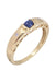 Bague 54 Bague or jaune spinelle bleue et diamants 58 Facettes 092151