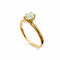 Bague 57 Solitaire en or jaune et diamant 58 Facettes 50351