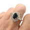 Bague 53 BAGUE EN PLATINE DE STYLE ART DÉCO AVEC DIAMANTS DE 0,38 ct ET SAPHIR DE 1,05 ct 58 Facettes Q337B