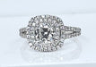 Bague 51 Bague en or blanc 18 carats, diamant 1,22 carat couleur E blanc exceptionnel 58 Facettes AB409