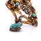 Broche Broche victorienne en or jaune avec turquoise et diamants 58 Facettes