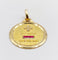 Pendentif Pendentif médaille d'amour AUGIS 23mm or 18k et rubis : "+ QU'HIER - QUE DEMAIN" 58 Facettes A06132