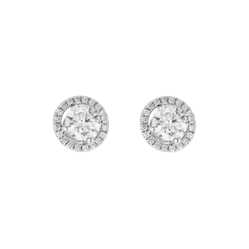 Boucles d'oreilles Boucles d'oreilles en or blanc et diamants 58 Facettes