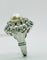 Bague Bague en or blanc avec perle centrale et diamants – Motif floral 58 Facettes 50277