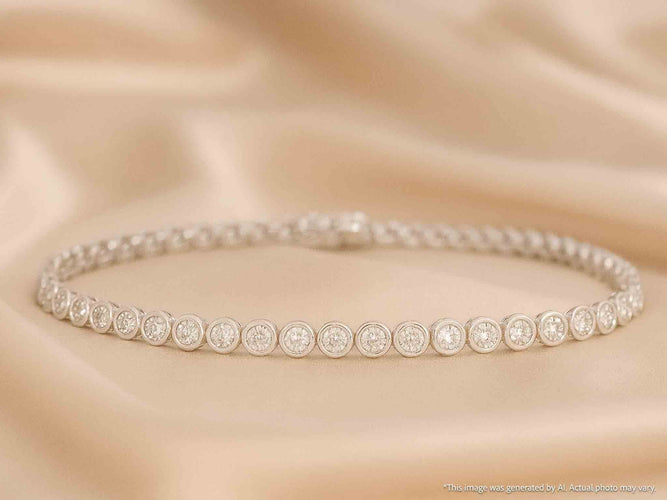 Bracelet Bracelet en or blanc serti de diamants 58 Facettes 2171
