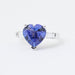 Bague 52 Bague Tanzanite Coeur Or Blanc Diamants Baguette 58 Facettes