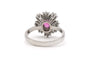 Bague 54 Bague contemporaine sertie d’un saphir rose en or blanc et diamants 58 Facettes 23282