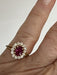 Bague 48 Bague Marguerite Or Jaune Rubis Diamants 58 Facettes LOT 6161