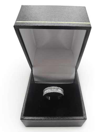 Bague 52 Bague or blanc et diamants 1 ct 58 Facettes 00033501