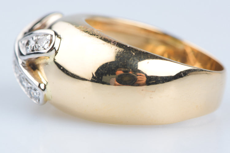 Bague 53 Bague 18 carats Or jaune Or blanc 0.88 ct Diamant 58 Facettes BGDIAMCH-107