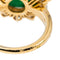 Bague 51 Bague Marguerite Or jaune Emeraude, Diamant 58 Facettes 3046564CN