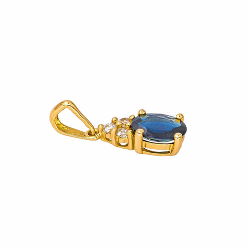 Pendentif Pendentif  Or jaune Saphir, Diamant 58 Facettes 4242527CN