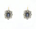 Boucles d'oreilles Boucles d'oreilles vintage en or et argent ornées de saphirs et de diamants 58 Facettes 12900