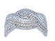 Bague 54 Bague design en or blanc avec diamants taille brillant 58 Facettes 2169