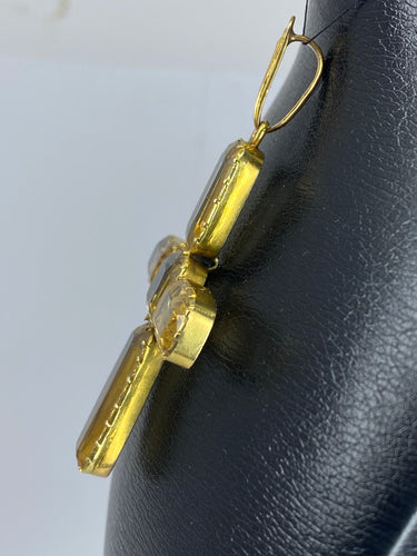 Pendentif Pendentif Croix en or, citrines 58 Facettes AB36