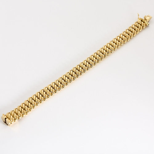 Bracelet Bracelet mailla Américaine en or jaune 58 Facettes SL7138