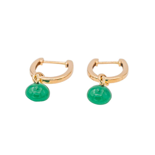 Boucles d'oreilles Boucles d'oreilles Créoles Or rose Chrysoprase 58 Facettes 3145035CN