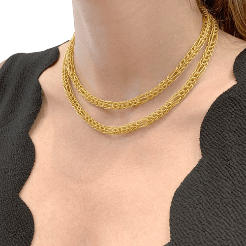 Collier Sautoir vintage or jaune. 58 Facettes 34741