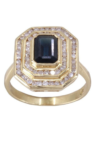 Bague Bague moderne saphir et diamants 58 Facettes 088461