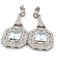 Boucles d'oreilles Boucles d'oreilles en platine avec aigue-marine et diamants 58 Facettes