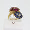Bague 56 Bague "Toi et Moi" rubis, saphirs et diamants 58 Facettes