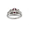 Bague 46 Bague en or blanc, rubis & diamants 58 Facettes 250240R