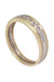 Bague 53 Demi-alliance or jaune et blanc diamants 58 Facettes 090111